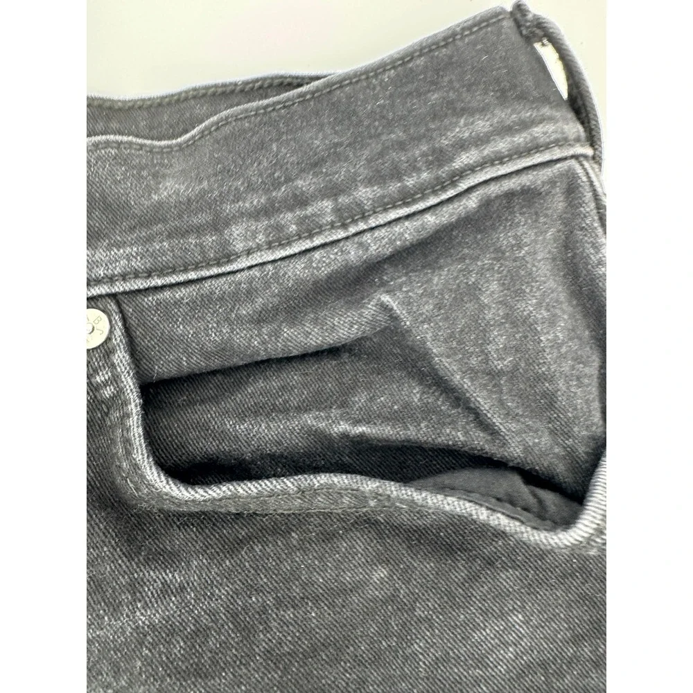 True Religion Geno Relaxed Slim Jeans Mens 38x32 Black Contrast Stitch Denim Y2K